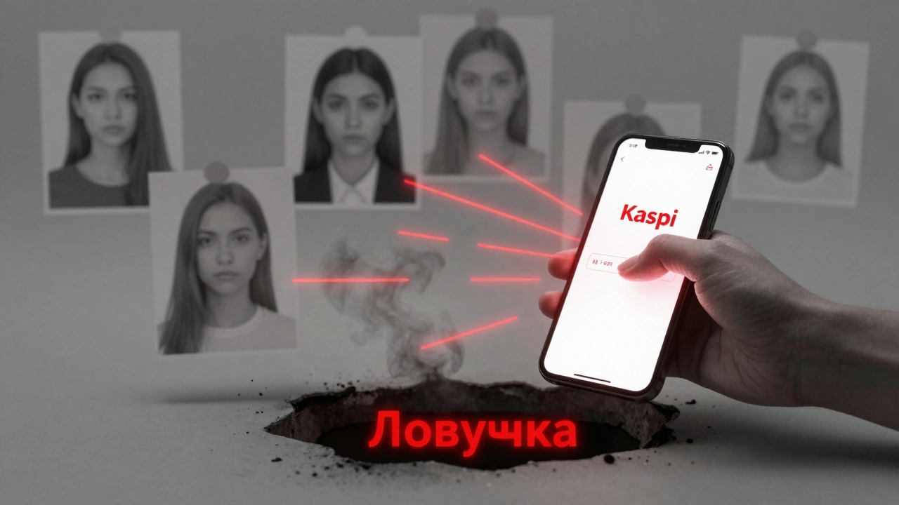 Рука отправляет перевод, а из экрана исходят красные линии в пропасть, обозначенную как &#039;Ловушка&#039;.