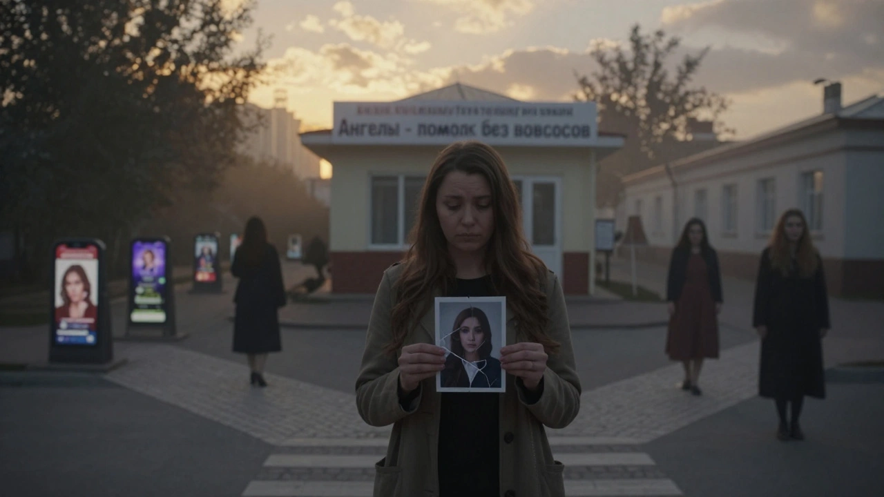 Женщина на перепутье между опасной жизнью и надеждой на помощь.